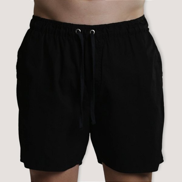 SHORT DESERT BRIM BRUTO ESPORTE FINO PRETO MASCULINO
