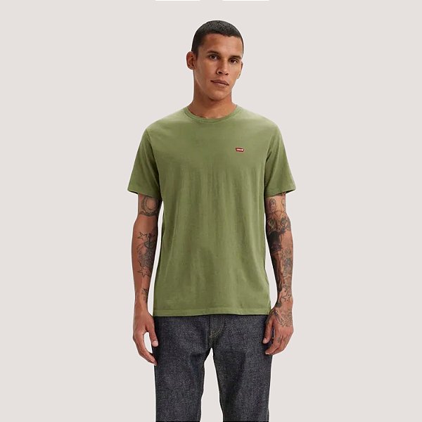 CAMISETA LEVIS MC SLIM ALGODÃO VERDE MASCULINA