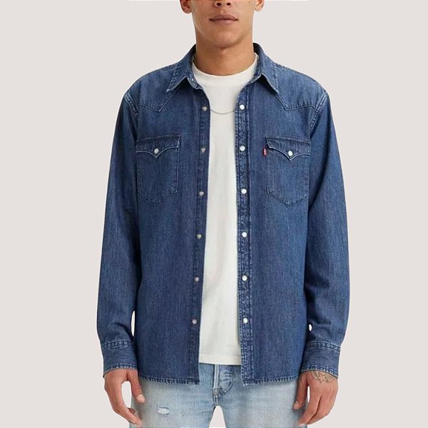 CAMISA LEVIS ML CONFORT JEANS MEDIO MASCULINO
