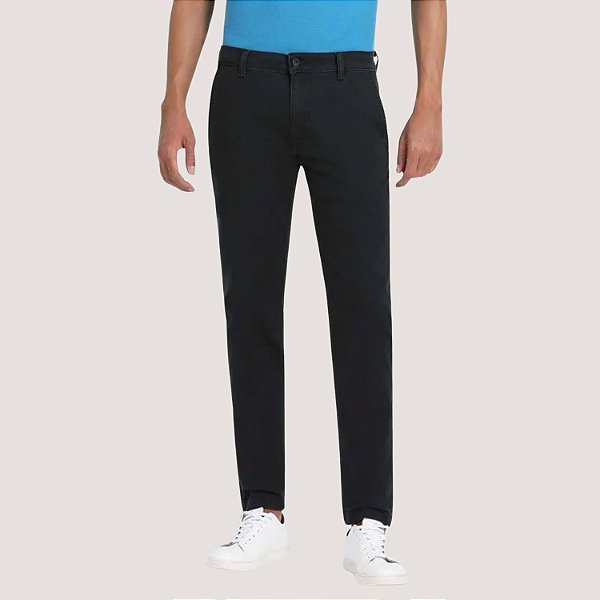 CALÇA LEVIS CHINO BRIM ELASTANO PRETO MASCULINA