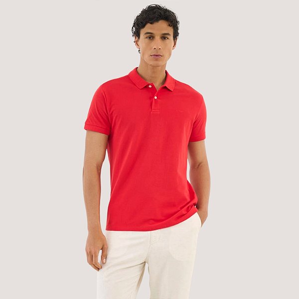 POLO COLCCI MC SLIM PIQUET VERMELHO MASCULINA