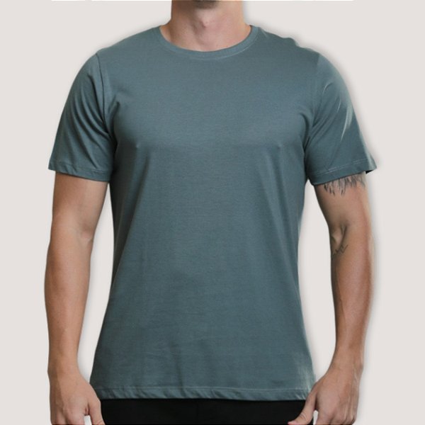 CAMISETA DESERT MC COMFORT ALGODÃO PIMA VERDE MASCULINA