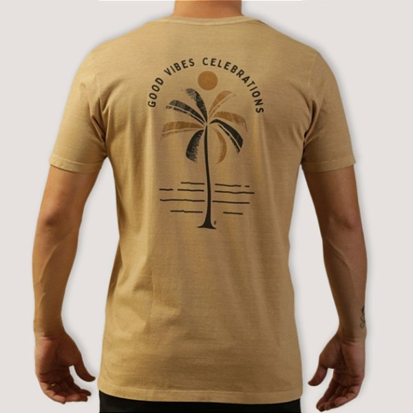 CAMISETA DESERT MC COMFORT ALGODÃO SILKADA BEGE MASCULINA