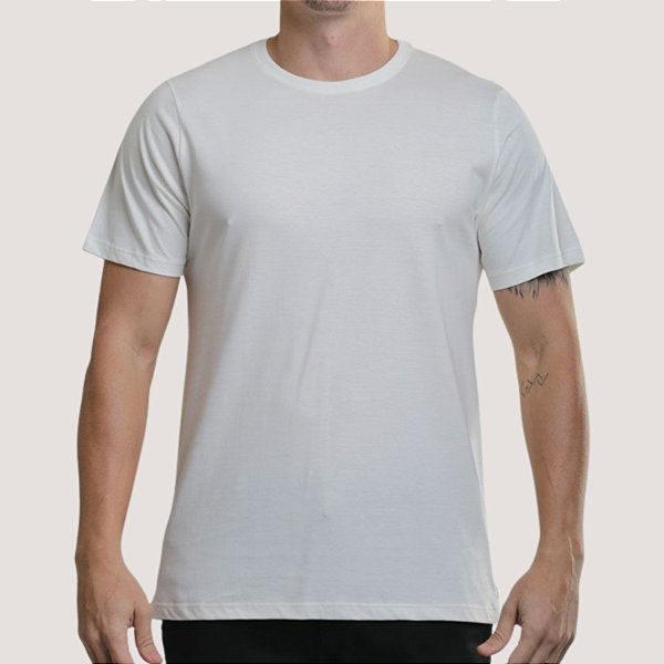 CAMISETA DESERT MC COMFORT ALGODÃO PIMA BRANCO MASCULINO