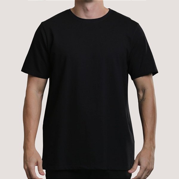 CAMISETA DESERT MC COMFORT ALGODÃO PIMA PRETO MASCULINA