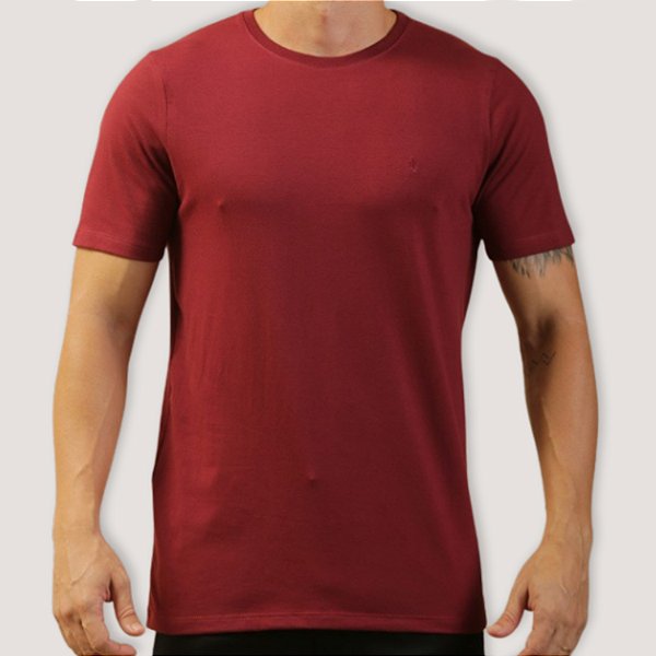 CAMISETA DESERT MC SLIM ALGODÃO ELASTANO BORDO MASCULINA