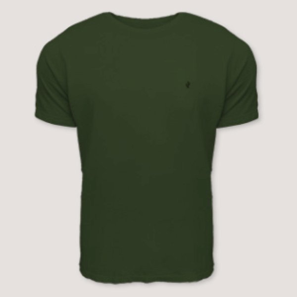 CAMISETA DESERT MC COMFORT ALGODÃO VERDE MILITAR MASCULINA