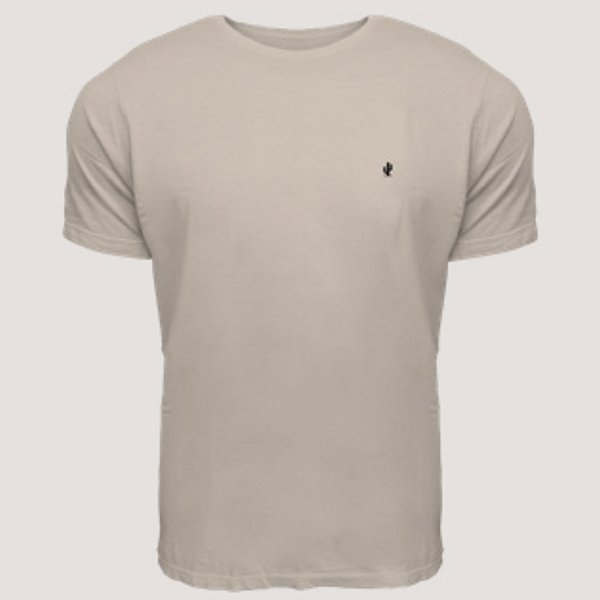 CAMISETA DESERT MC COMFORT ALGODÃO BEGE MASCULINA