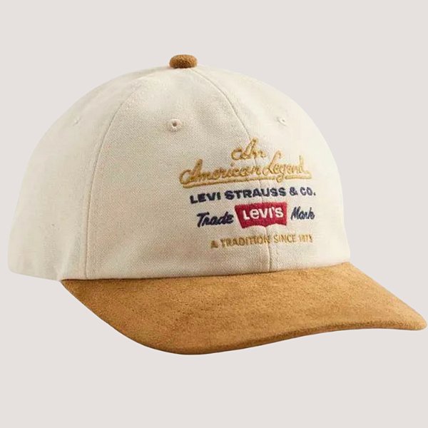 BONE LEVIS BRIM ABA CURVA ESTAMPADO BEGE UNISEX