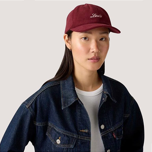 BONE LEVIS BRIM  ABA CURVA VINHO UNISEX
