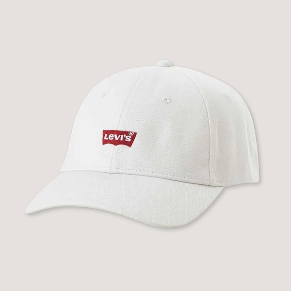 BONE LEVIS BRIM CURVA BRANCO LOGO UNISEX