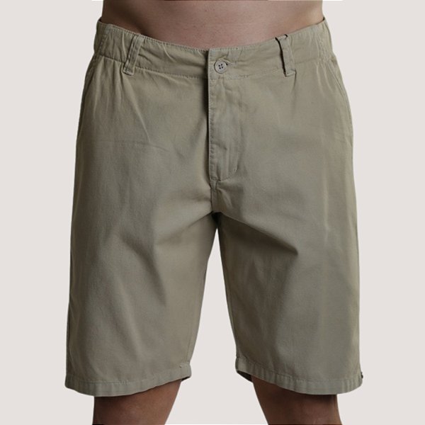 BERMUDA DESERT BRIM ESPORTE FINO COMFORT BEGE MASCULINA
