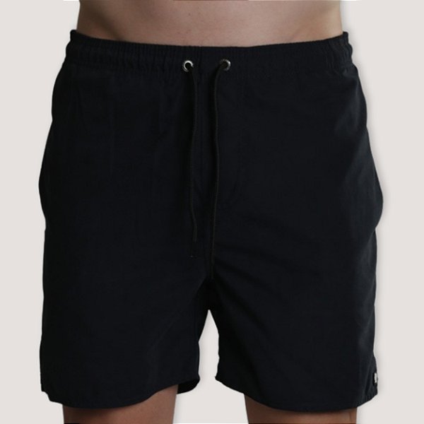 SHORT DESERT POLIESTER FITNES LISO PRETO MASCULINO