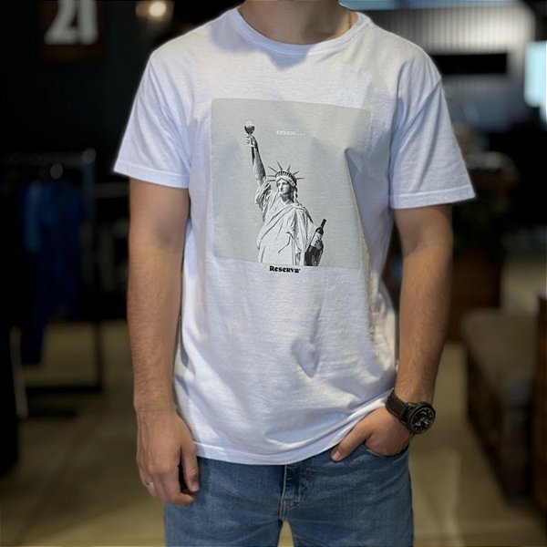 CAMISETA RESERVA MC COMFORT ALGODÃO BRANCO MASCULINA