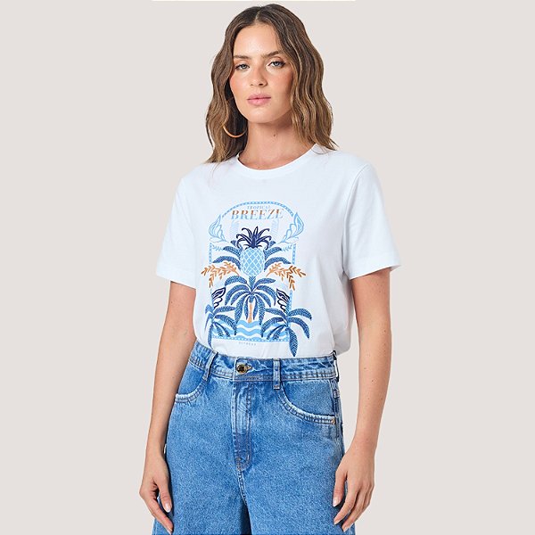 BLUSA SLY MC T-SHIRT ALGODÃO COM ELASTANO FEMININA