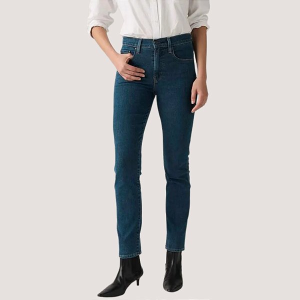 CALÇA LEVIS 724 JEANS ESCURO COM ELASTANO FEMININA