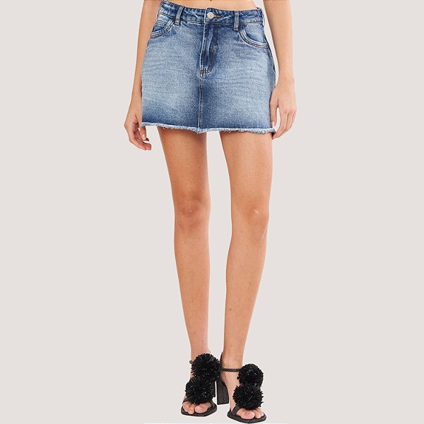 SAIA COLCCI MINI JEANS MEDIO BRUTO FEMININO