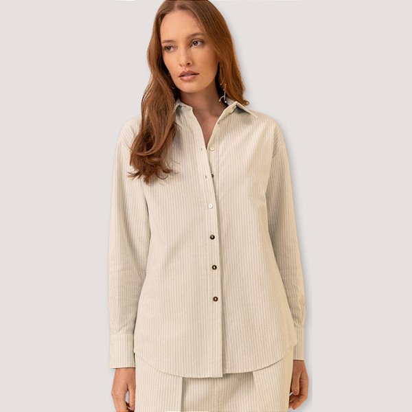 CAMISETE LEZ A LEZ ML LISTRADO ALGODAO VERDE FEMININA