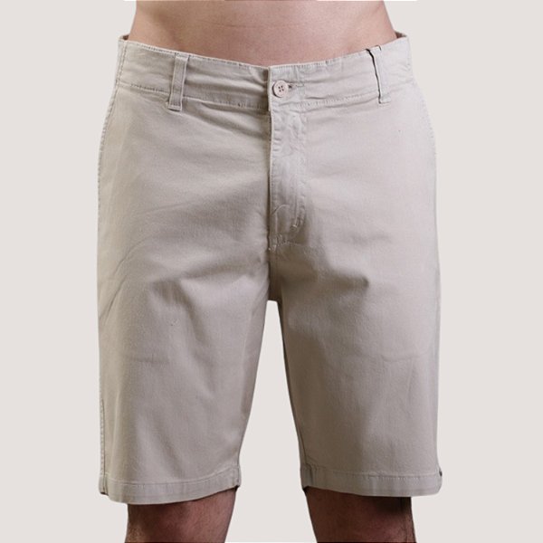 BERMUDA DESERT BRIM ELASTANO ESPORTE BEGE MASCULINA