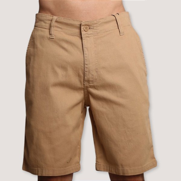 BERMUDA DESERT BRIM COM ELASTANO ESPORTE FINO BEGE MASCULINA