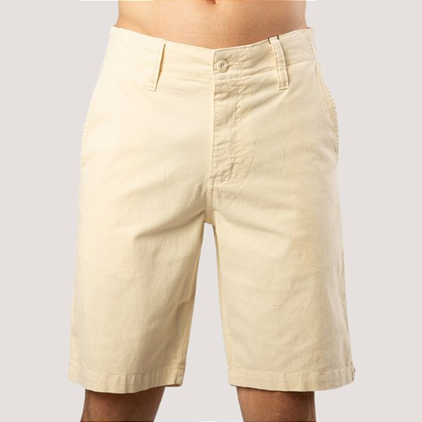BERMUDA DESERT BRIM ELASTANO ESPORTE AMARELO CLARO MASCULINA