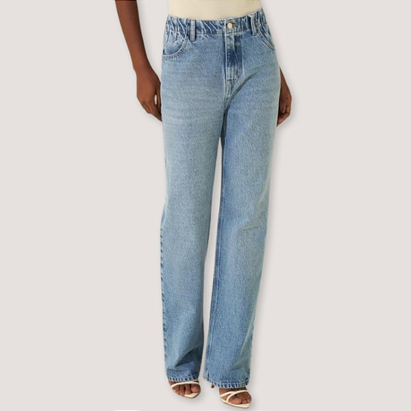 CALÇA LEZ A LEZ JEANS CLARO BRUTO COMFORT FEMININA