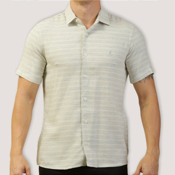 CAMISA DESERT MC SLIM ALGODÃO LISTRADO MASCULINO