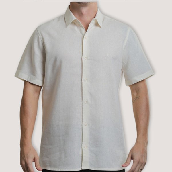 CAMISA DESERT MC SLIM LINHO OFF WHITE MASCULINO