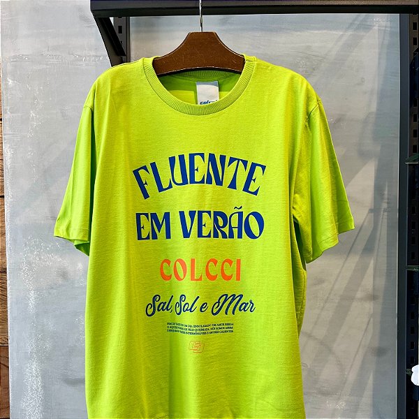 BLUSA COLCCI MC T-SHIRT VERDE FEMININA