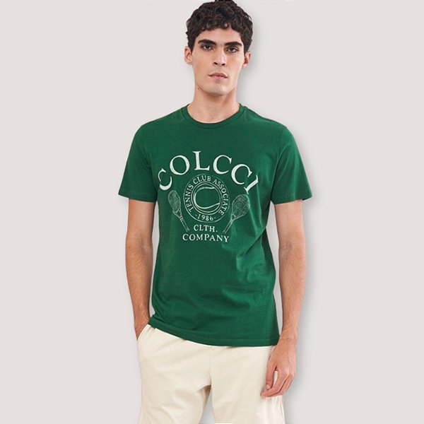 CAMISETA COLCCI MC COMFORT VERDE MASCULINA