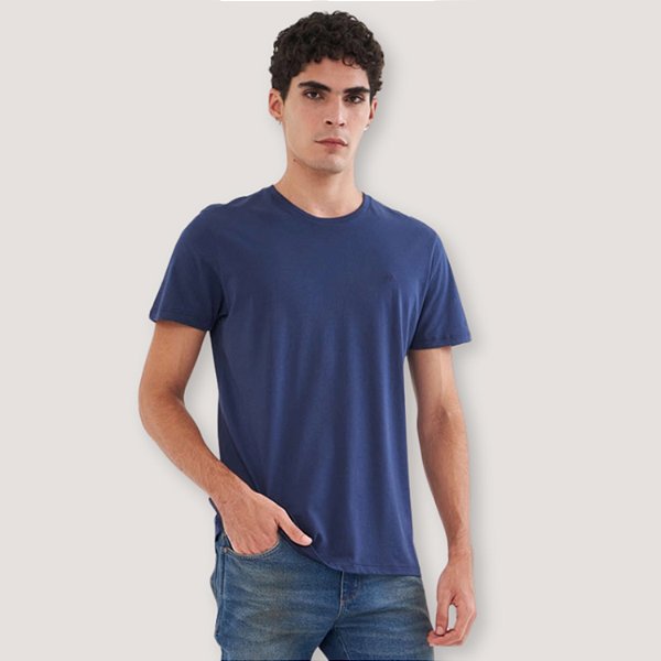 CAMISETA COLCCI MC COMFORT  AZUL MARINHO MASCULINO