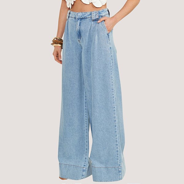 CALÇA COLCCI JEANS CLARO BRUTO PANTALONA FEMININA