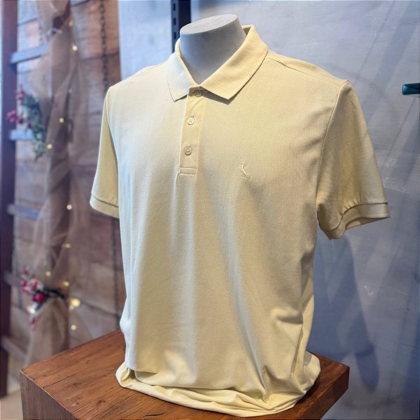 POLO RESERVA MC COMFORT ALGODÃO PIQUET AMARELO MASCULINO