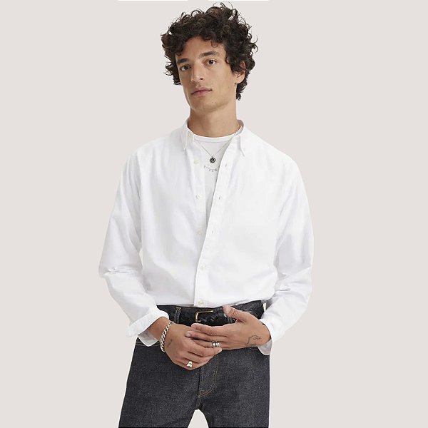 CAMISA LEVIS ML SLIM ALGODÃO BRANCO MASCULINO