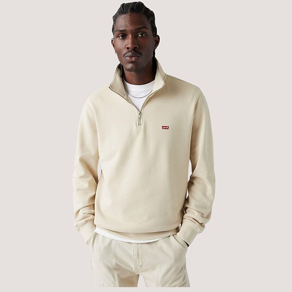 BLUSAO LEVIS MOLETOM ROLE ALTA OFFWHITE MASCULINO
