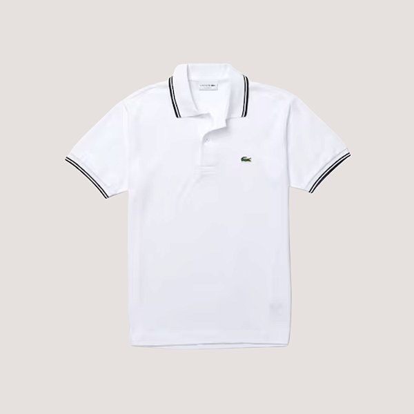 POLO LACOSTE MANGA CURTA COMFORT BRANCO MASCULINO ADULTO
