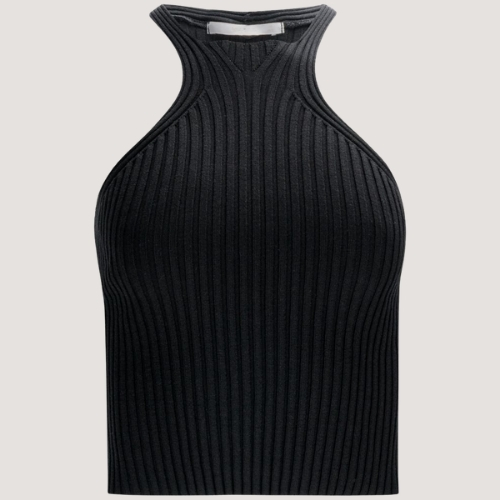BLUSA LEZ A LEZ REGATA TRICO PRETO FEMININO ADULTO