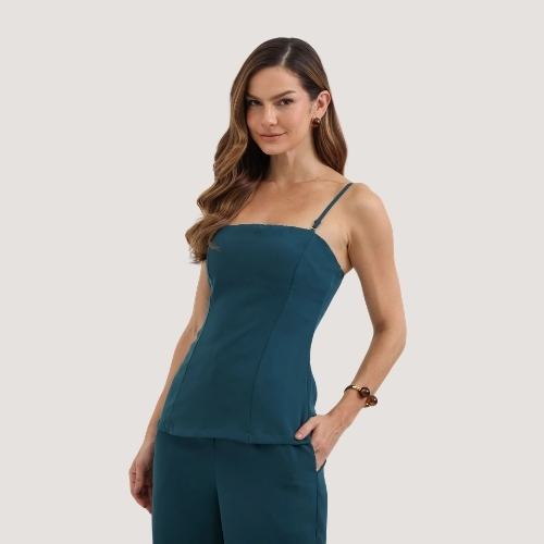 BLUSA MAMÕ REGATA MISTO VERDE FEMININO ADULTO