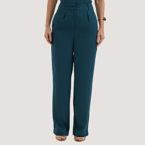 CALÇA MAMÕ ALFAIATARIA RETA VERDE FEMININO ADULTO