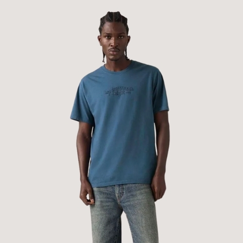 CAMISETA LEVIS MANGA CURTA COMFORT ALGODÃO AZUL JEANS MASCULINO ADULTO