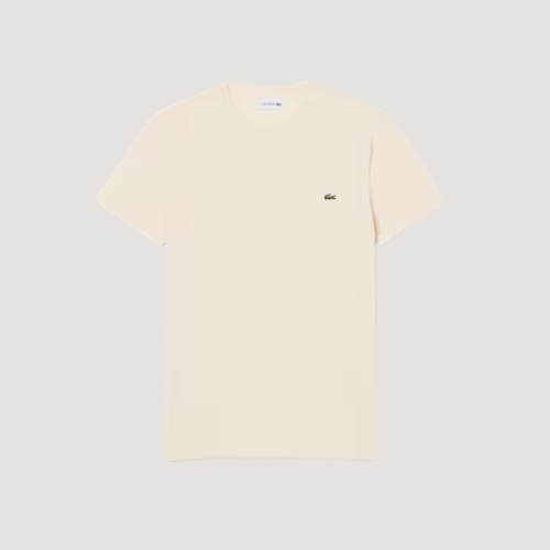 CAMISETA LACOSTE MANGA CURTA COMFORT ALGODÃO BEGE MASCULINO ADULTO