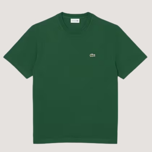 CAMISETA LACOSTE MANGA CURTA COMFORT ALGODÃO VERDE MASCULINO ADULTO