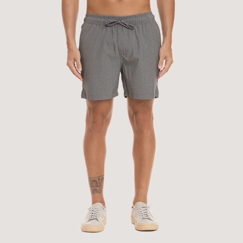 SHORT DESERT POLIESTER COM ELASTANO FITNESS CINZA MASCULINO ADULTO