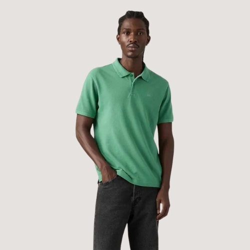 POLO LEVIS MANGA CURTA SLIM PIQUET VERDE MASCULINO ADULTO