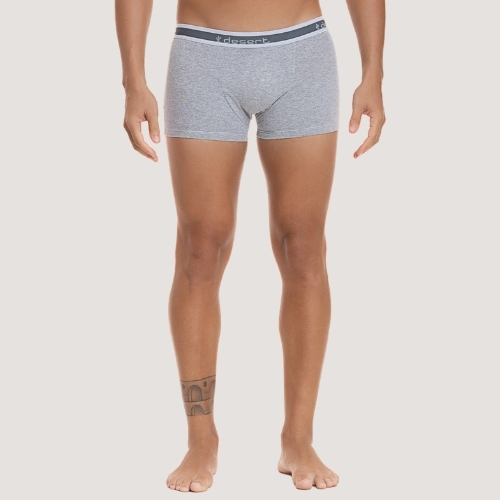 CUECA DESERT ALGODÃO BOXER LISA PACOTE MESCLA CLARO MASCULINO ADULTO