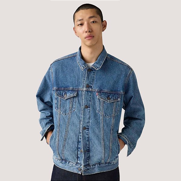 JAQUETA LEVIS JEANS MÉDIO SEM CAPUZ MASCULINO ADULTO