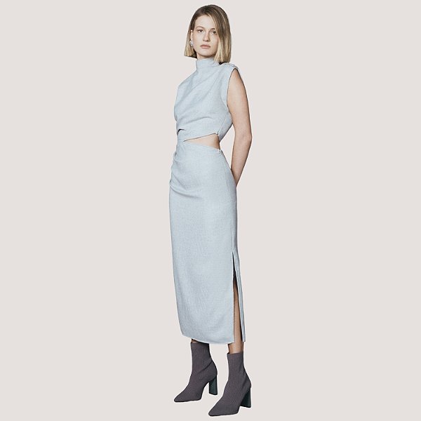 VESTIDO SLY REGATA CINZA FEMININO ADULTO