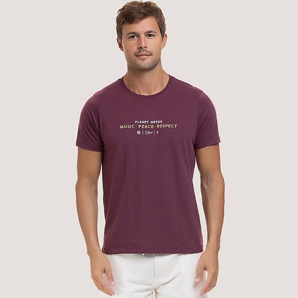 CAMISETA DESERT MANGA CURTA COMFORT ALGODÃO SILKADA ROXO MASCULINO ADULTO