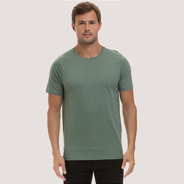 CAMISETA DESERT MANGA CURTA COMFORT ALGODÃO PIMA VERDE MASCULINO ADULTO