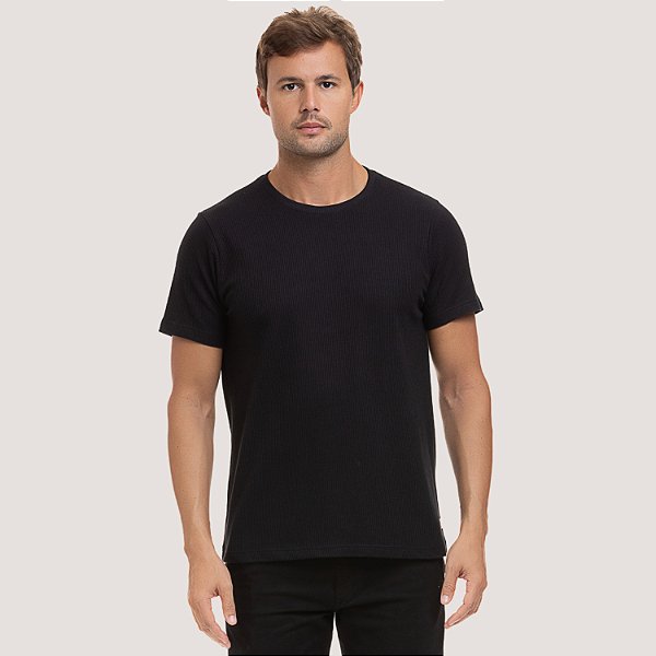 CAMISETA DESERT MANGA CURTA COMFORT MISTO PRETO MASCULINO ADULTO